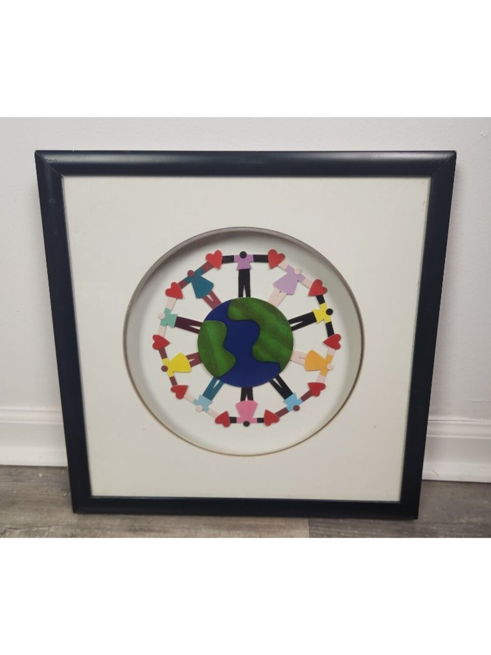 E. Moises Diaz Children Star Of The World Art Picture Shadow Box 2004